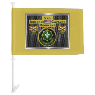 2nd Armored Cavalry Regiment Car Flag