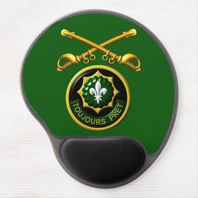 2nd Armored Cavalry Regiment Crossed Sabers Gel Mouse Pad (Front)