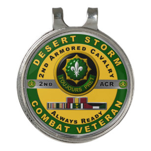 2nd Armored Cavalry Regiment Desert Storm Veteran Golf Hat Clip