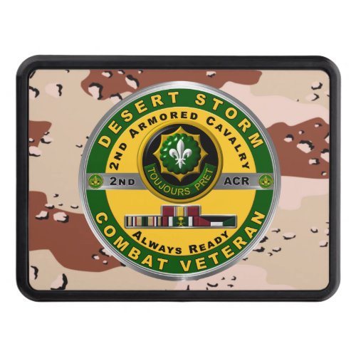 2nd Armored Cavalry Regiment Desert Storm Veteran Hitch Cover