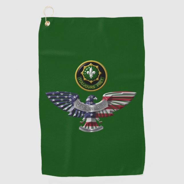2nd Armored Cavalry Regiment Eagle Golf Towel (Front)