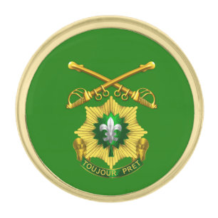 2nd Armored Cavalry Regiment Gold Finish Lapel Pin