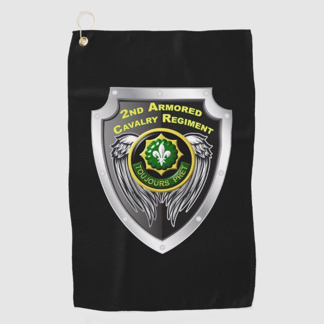 2nd Armored Cavalry Regiment Golf Towel (Front)