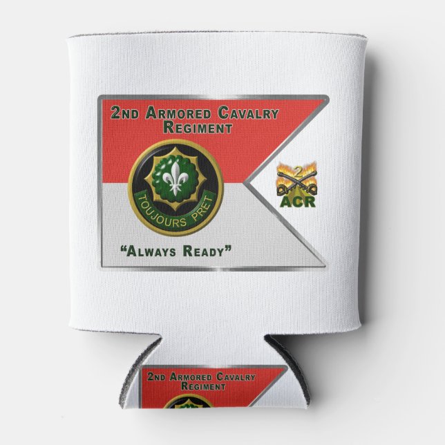 2nd Armored Cavalry Regiment Guidon Can Cooler (Front)