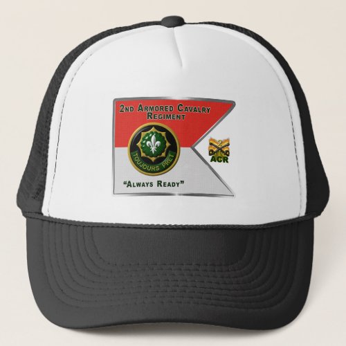 2nd Armored Cavalry Regiment Guidon Trucker Hat