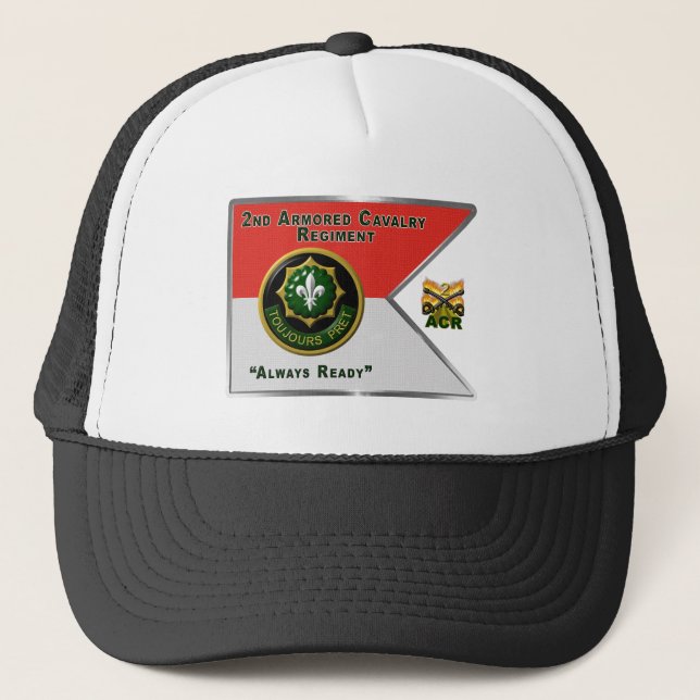 2nd Armored Cavalry Regiment Guidon Trucker Hat (Front)