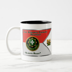 2nd Armored Cavalry Regiment Guidon Two-Tone Coffee Mug