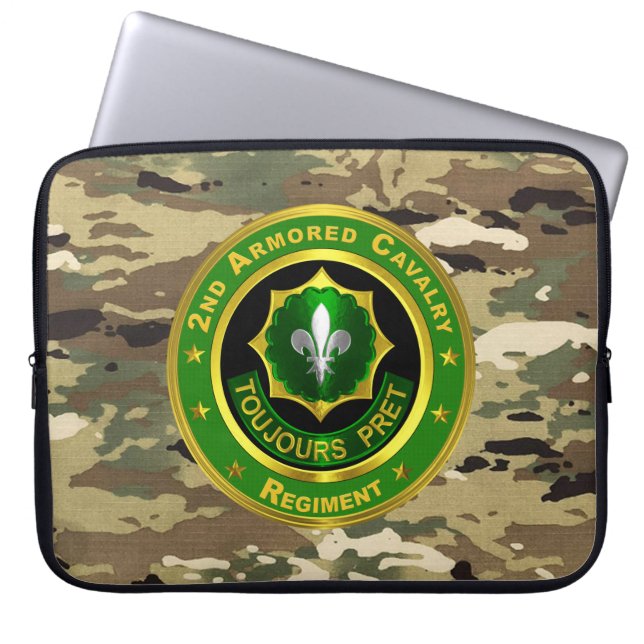 2nd Armored Cavalry Regiment Laptop Sleeve (Front)