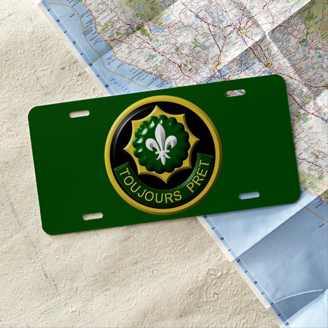 2nd Armored Cavalry Regiment  License Plate (In Situ)