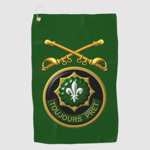 2nd Armored Cavalry Regiment Patch  Saber Golf Towel