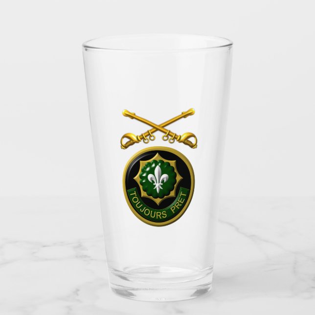 2nd Armored Cavalry Regiment with Saber Glass Cup (Front)