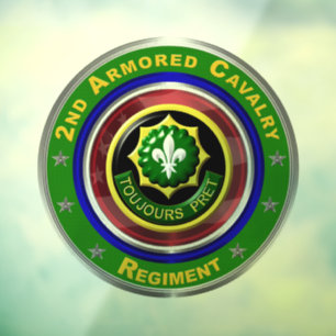2nd Armored Cavalry Window Cling