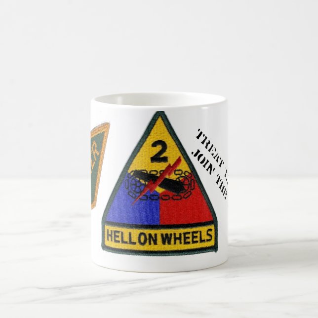 2nd Armored Division Color change Tanker mug (Center)