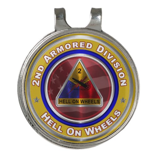 2nd Armored Division  Golf Hat Clip