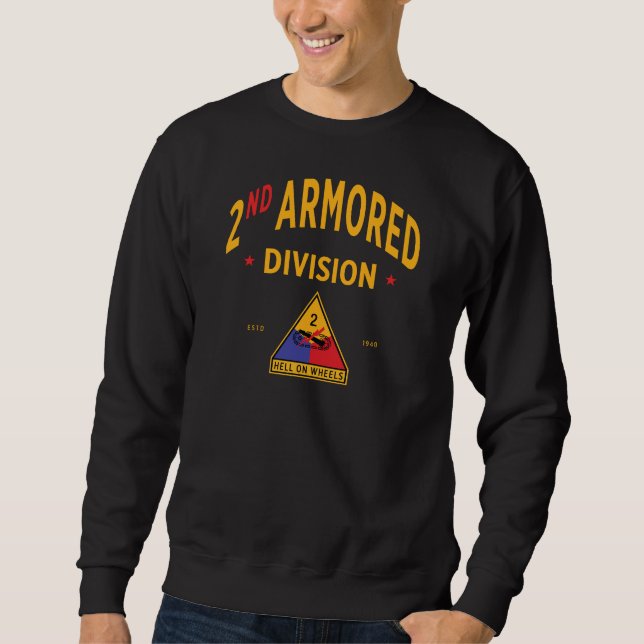 2nd Armored Division - "Hell on Wheels" Sweatshirt (Front)
