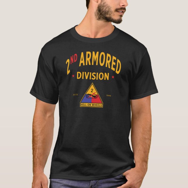 2nd Armored Division - "Hell on Wheels" T-Shirt (Front)