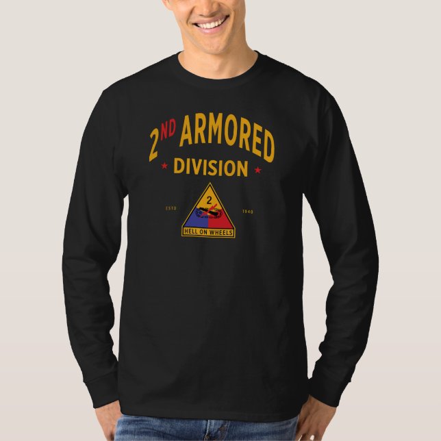 2nd Armored Division - "Hell on Wheels" T-Shirt (Front)