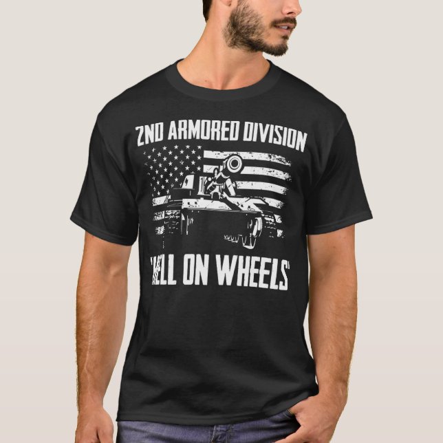 2nd Armored Division Hell On Wheels T-Shirt (Front)
