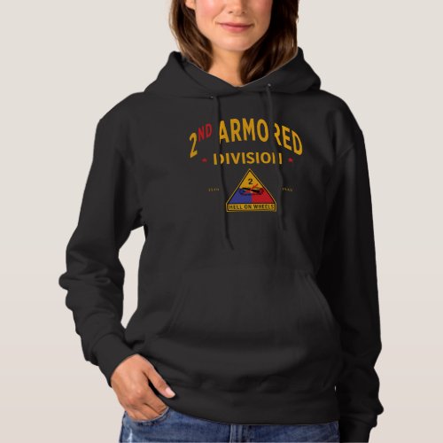 2nd Armored Division _ Hell on Wheels Women Hoodie