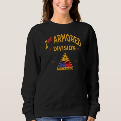 2nd Armored Division _ Hell on Wheels Women Sweatshirt