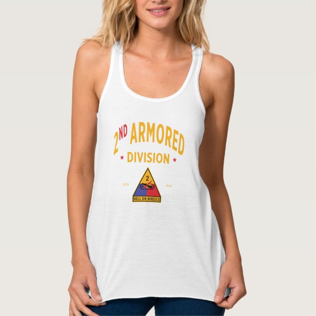 2nd Armored Division - "Hell on Wheels" Women Tank Top (Front)