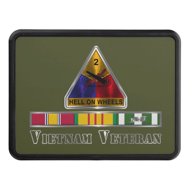 2nd Armored Division Vietnam Veteran Hitch Cover (Front)