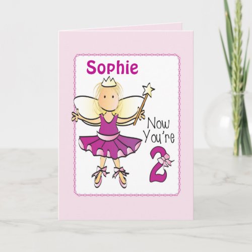 2nd Ballerina Personalized Birthday Card for Her