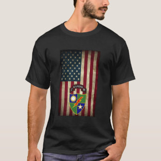 2Nd Battalion - 75Th Ranger Regiment - Us Flag T-Shirt
