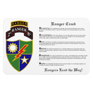 2nd Battalion - 75th Ranger w/Tab Magnet 4x6