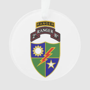 2nd Battalion - 75th Ranger w/Tab Ornament