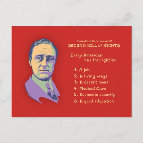 2nd Bill of Rights Postcard