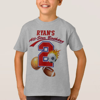 2nd Birthday All-Star Sports Ringer T-shirt