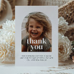 2nd Birthday Arched Photo - two Thank You Card<br><div class="desc">A minimalist second Birthday Birthday design with space to add your own photo in an arch shape and with the word 'thank you' over the top. You can change the word to anything else if you prefer!</div>