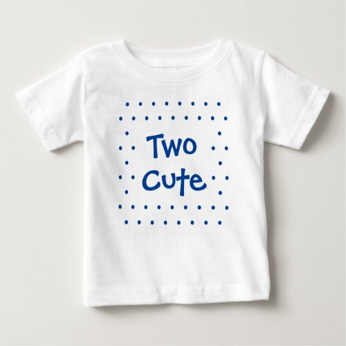 2nd Birthday Baby Boy Two Cute T_shirt