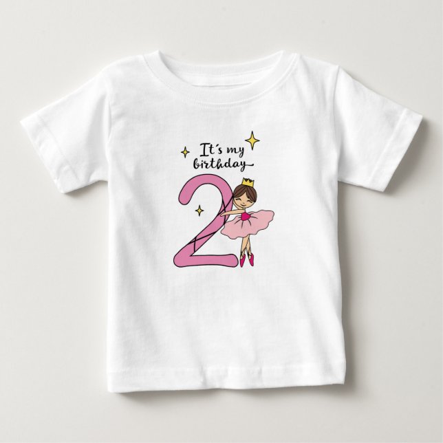 2nd birthday ballerina baby T-Shirt (Front)