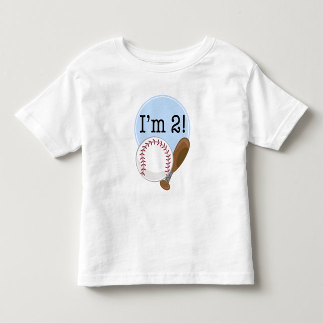 2nd Birthday Baseball Kids Toddler T-shirt (Front)