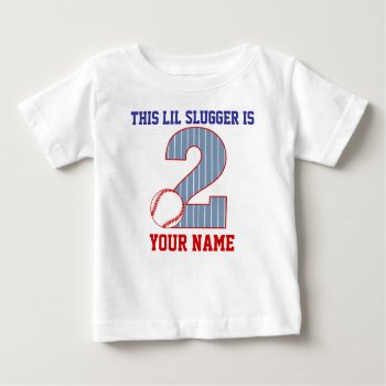 2nd Birthday Baseball Personalized T-shirt by mybabytee at Zazzle