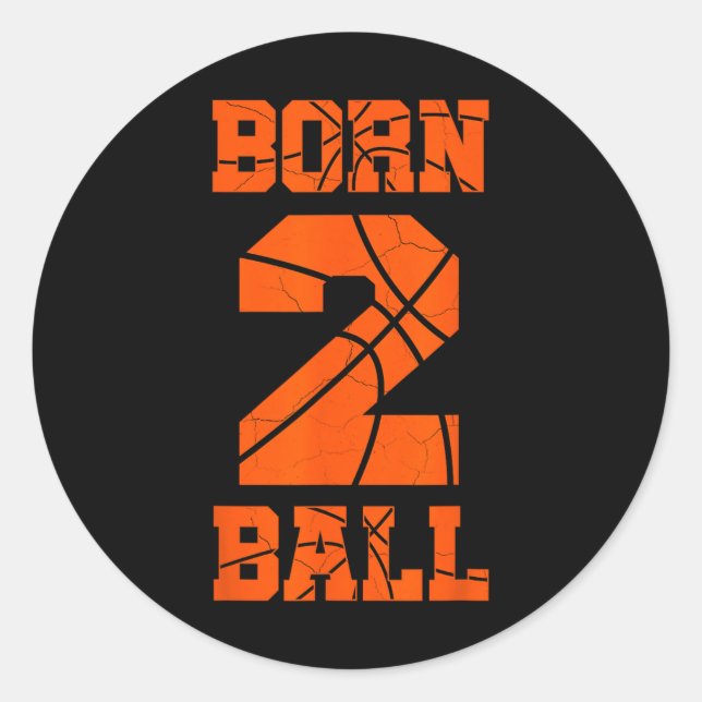 2nd Birthday Basketball Jersey Tee Two 2 Year Old  Classic Round Sticker (Front)