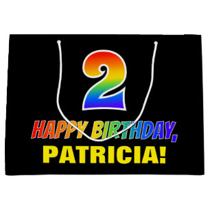 2nd Birthday: Bold, Fun, Simple, Rainbow 2 Large Gift Bag