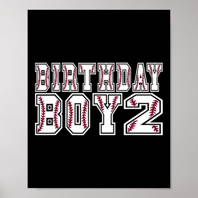 2nd Birthday Boy 2 Years Old Sell Theme Lover Part Poster (Front)