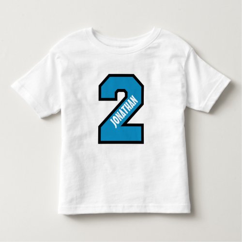 2nd Birthday Boy Sports Number Two Years A01 Toddler T_shirt