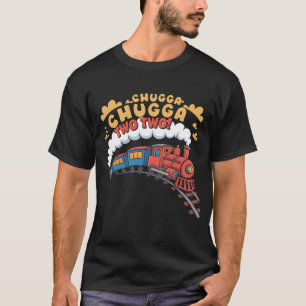 2nd Birthday Boy Train Chugga Chugga Two Two Toddl T-Shirt