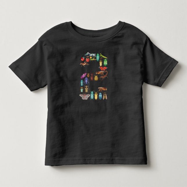 2nd birthday Bugs Insects Beetles 2 year old boys Toddler T-shirt (Front)