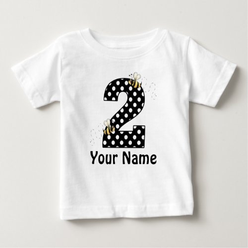 2nd Birthday Bumble Bee Girls Personalized Shirt