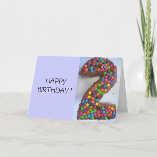 2nd birthday cake card