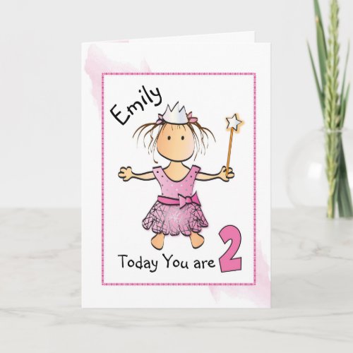 2nd Birthday Card for Little Princess