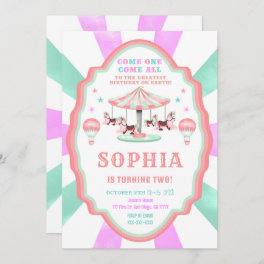 2nd Birthday Circus Invitation