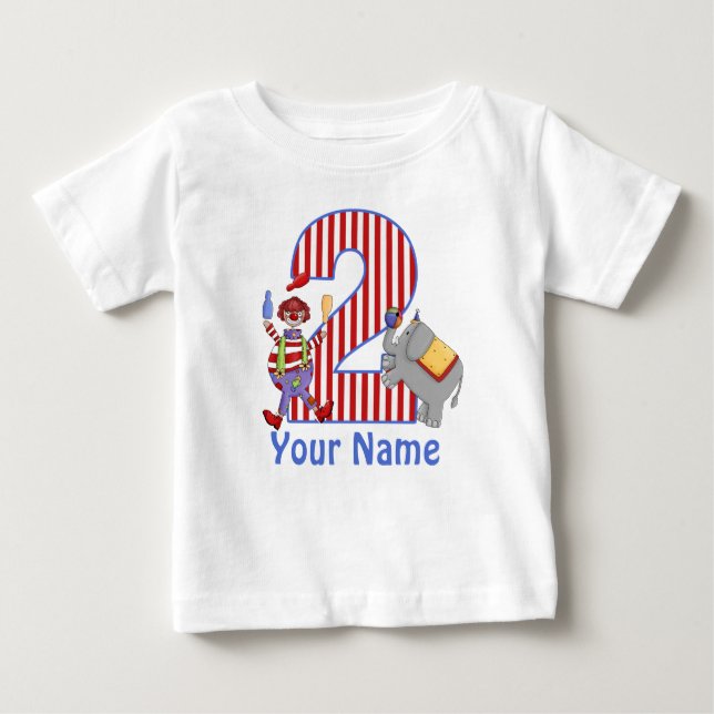 2nd Birthday Circus Personalized Shirt (Front)