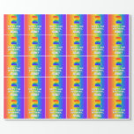[ Thumbnail: 2nd Birthday: Colorful, Fun Rainbow Pattern # 2 Wrapping Paper ]