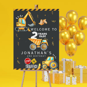 2nd Birthday Construction Celebration  Foam Board